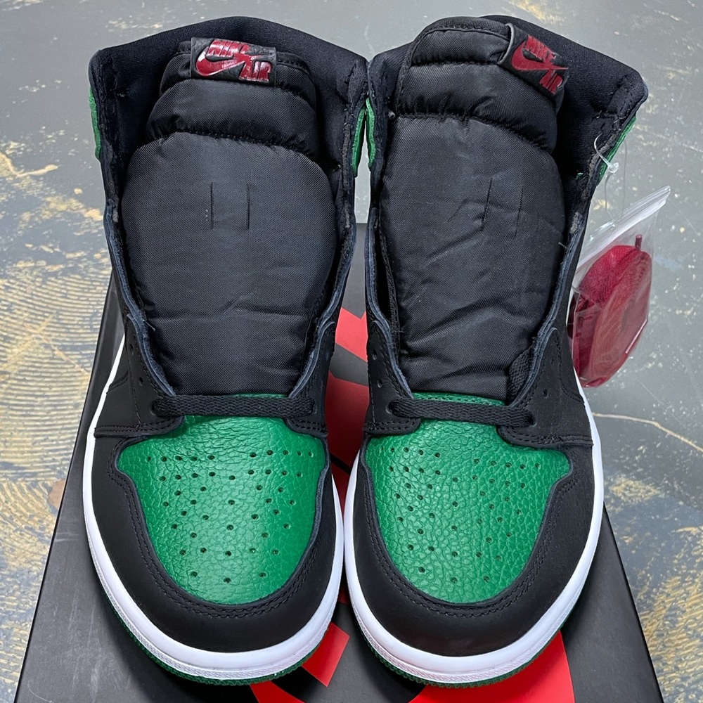 Nike Air Jordan 1 Hi Retro Pine Green 555088-030 Toe Gorge - Picture 4 of 11